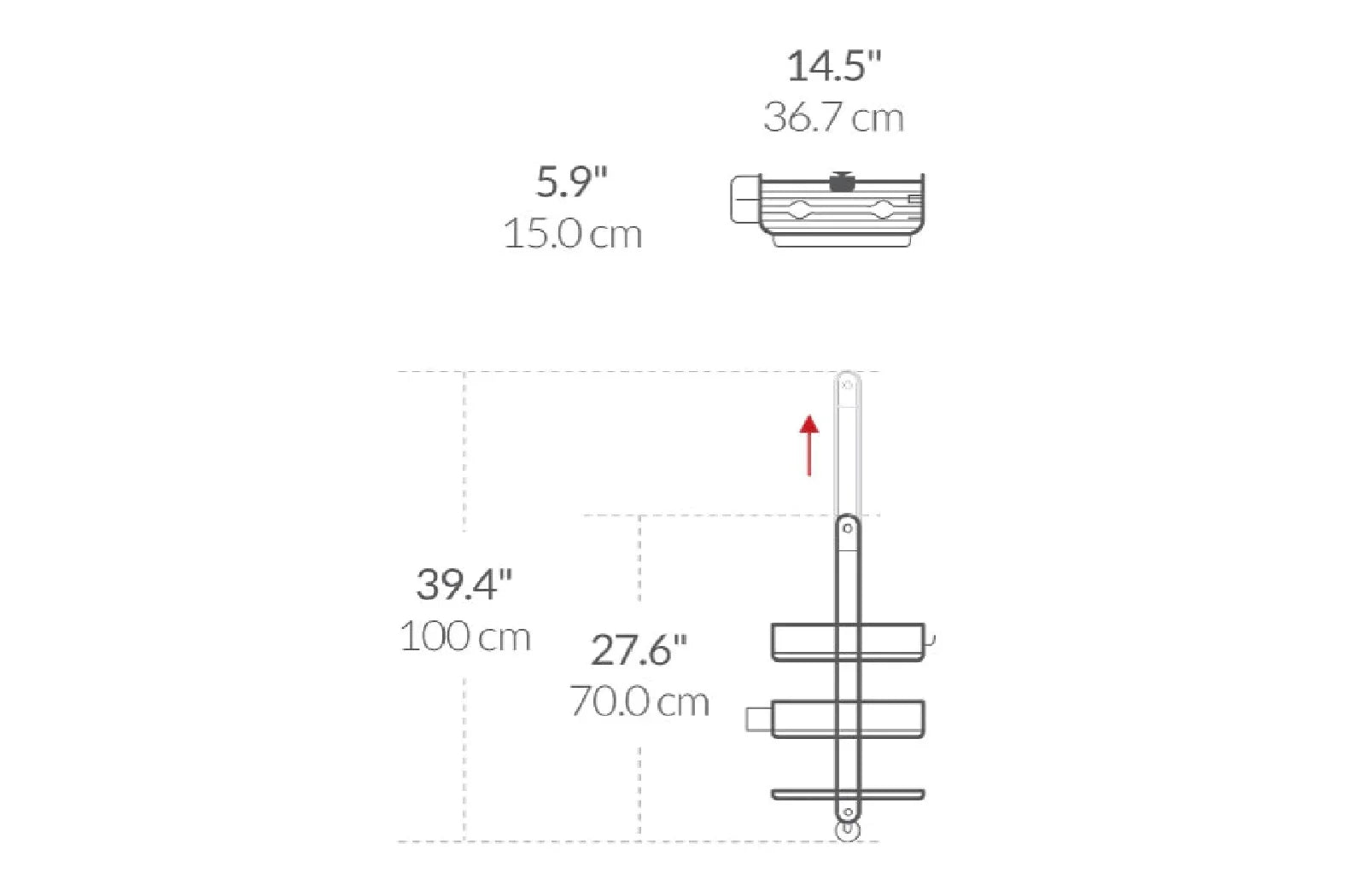 13796-simplehuman_duschcaddy_groß_BT1099_dimensions