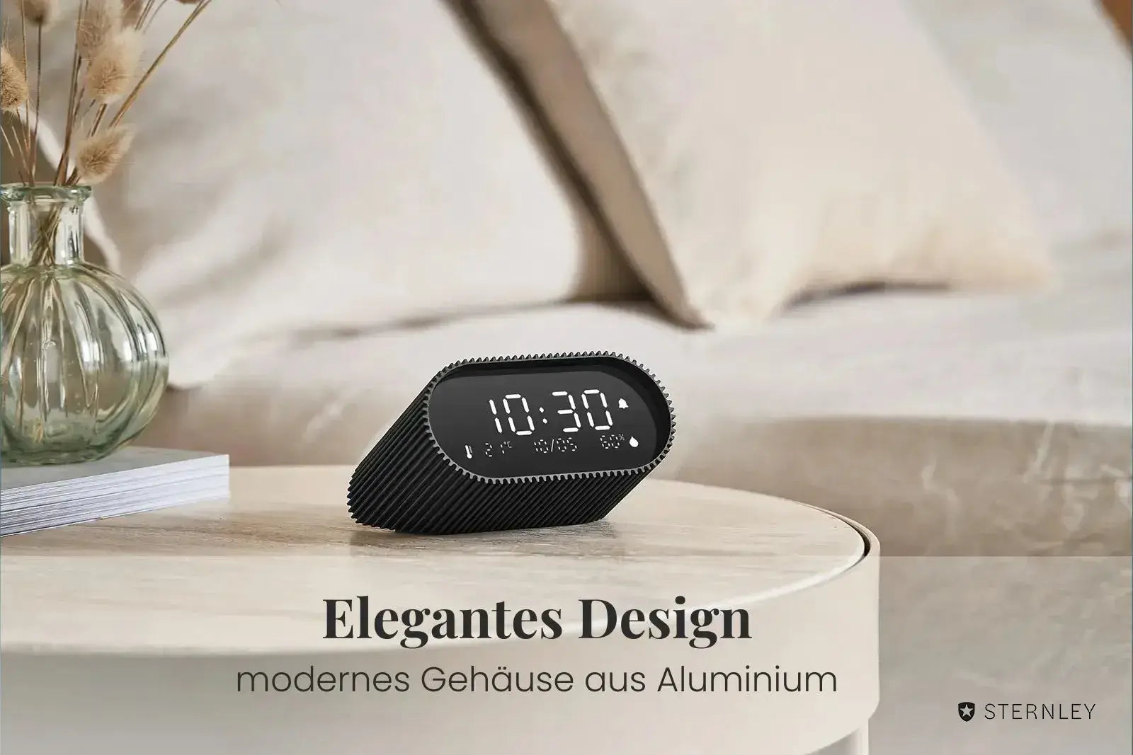 LEXON Ray | LCD-Wecker mit Thermometer und Hygrometer