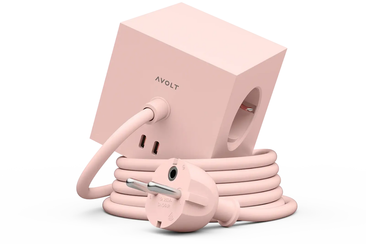 Avolt Mehrfachsteckdose Verlängerung | Square 1 | 2 x USB-C