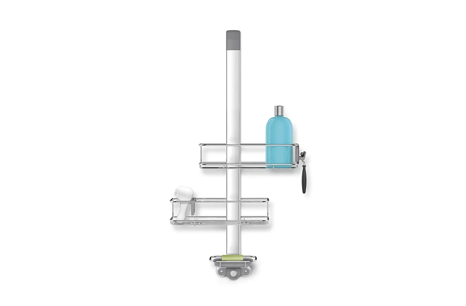 13776-simplehuman_Duschcaddy_türe_BT1101_front_mit_utensilien