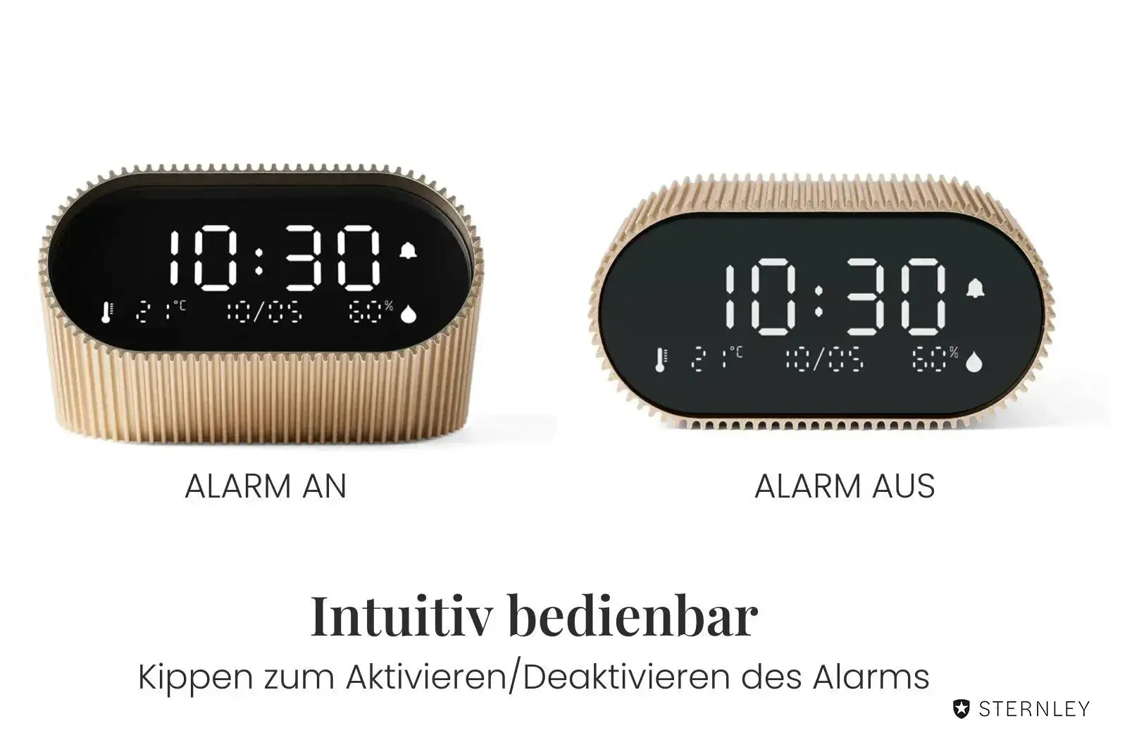 LEXON Ray |  LCD-Wecker mit Thermometer und Hygrometer