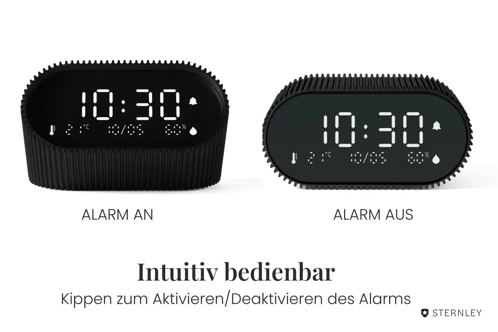 LEXON Ray |  LCD-Wecker mit Thermometer und Hygrometer