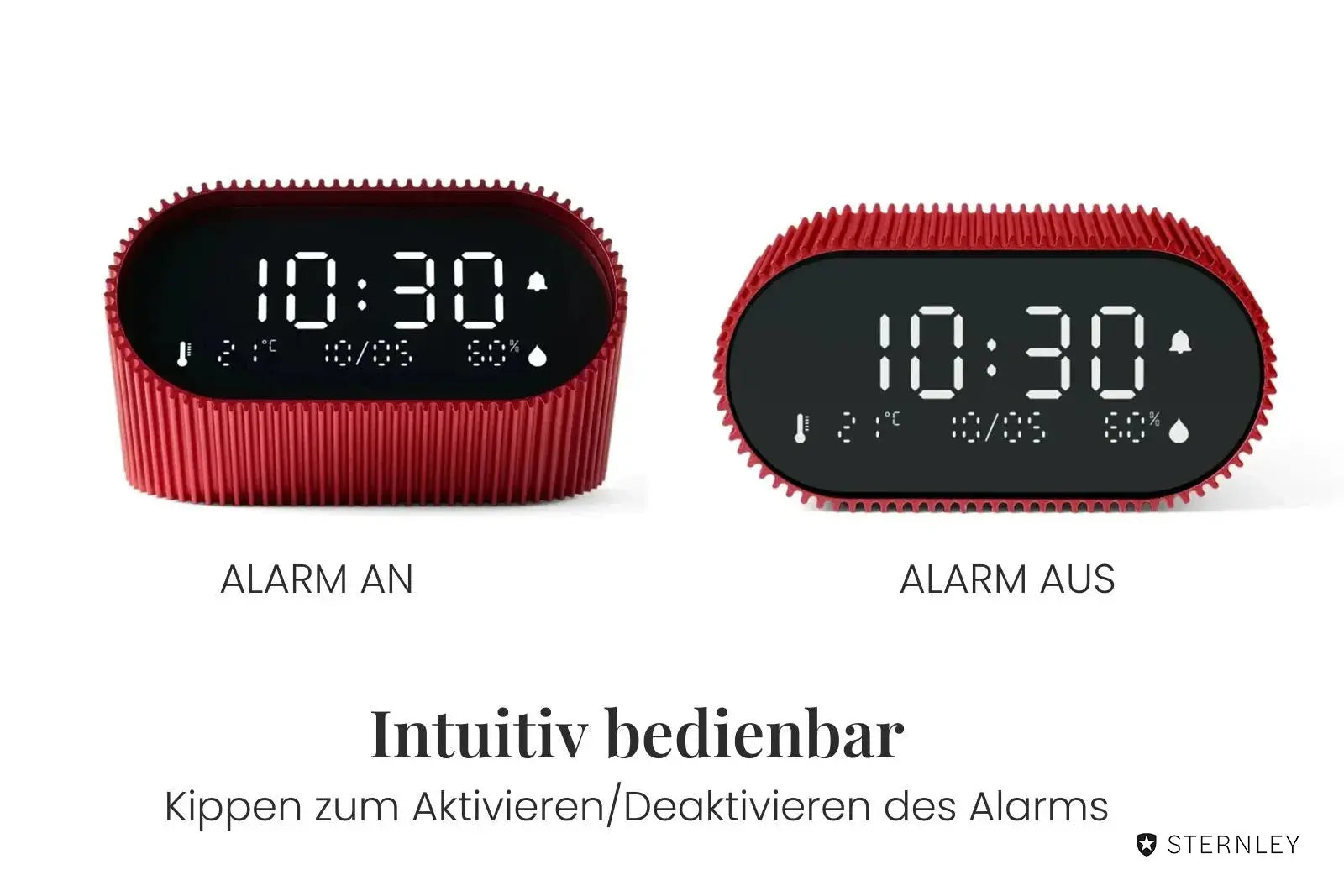 LEXON Ray |  LCD-Wecker mit Thermometer und Hygrometer
