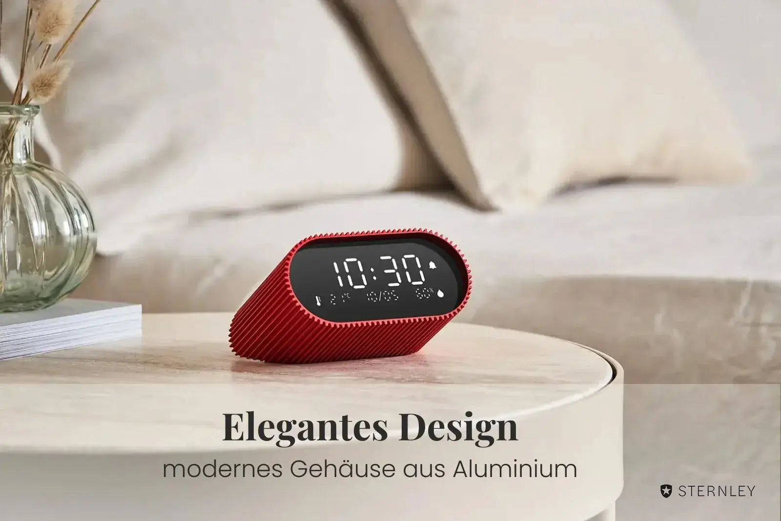 LEXON Ray |  LCD-Wecker mit Thermometer und Hygrometer