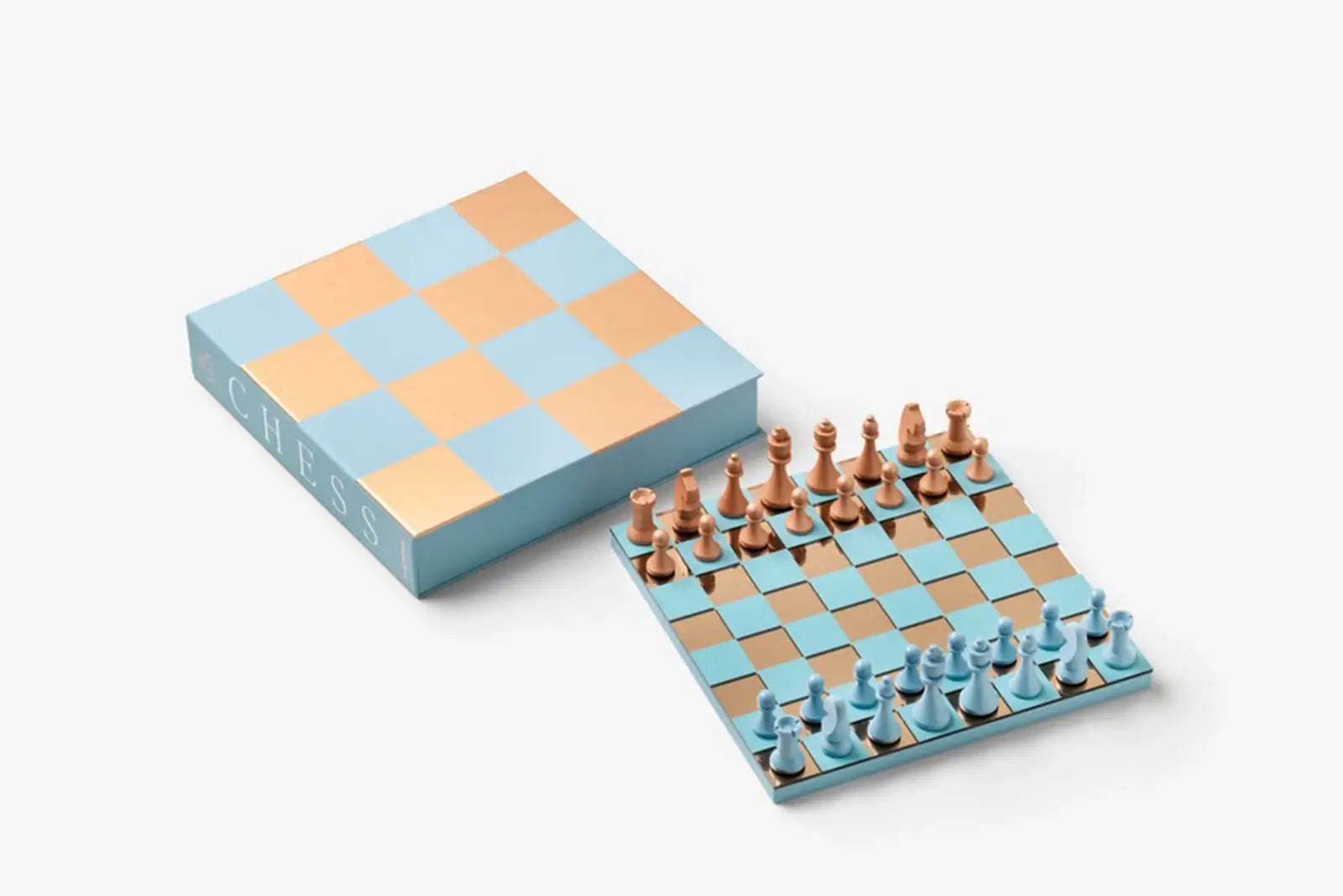 Printworks Brettspiel |  Classic - Art of Chess Mirror | Kupfer, Blau