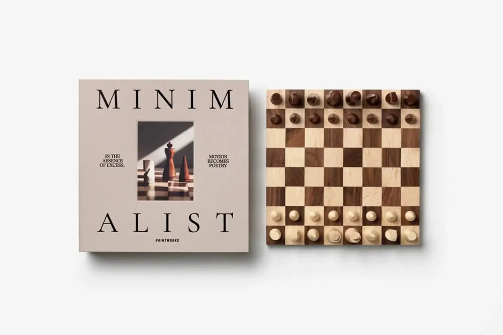 Printworks Brettspiel |  Holzschach - The Minimalist