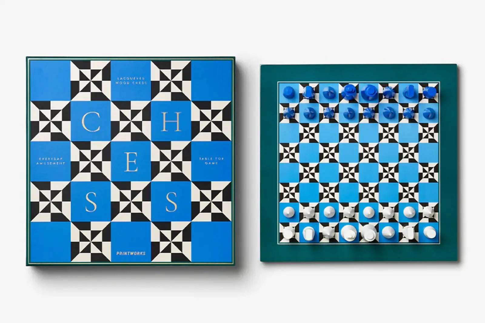 Printworks Brettspiel |  Lackiertes Schach - Poseidon